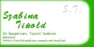 szabina tipold business card